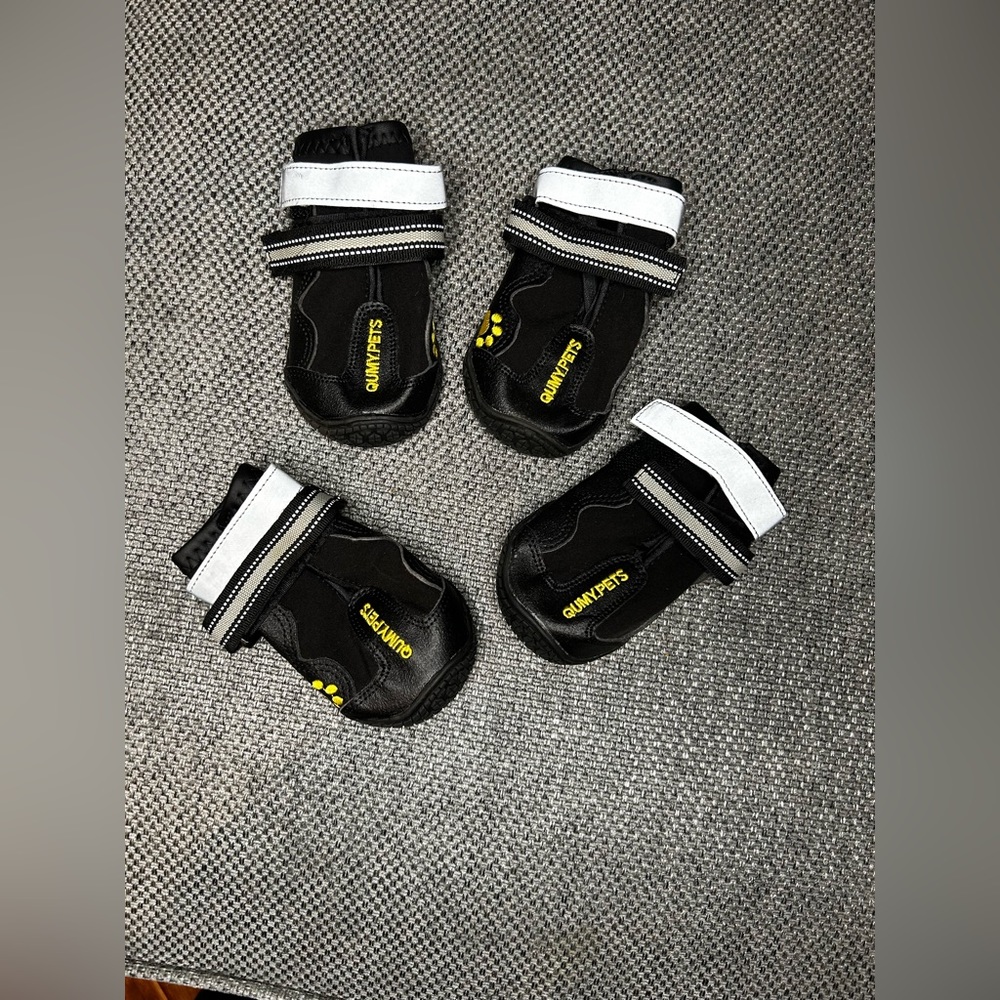 QUMYPETS Black Dog Boots